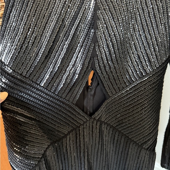 Express Blue Long Sleeve Bodycon Dress - Picture 4 of 12